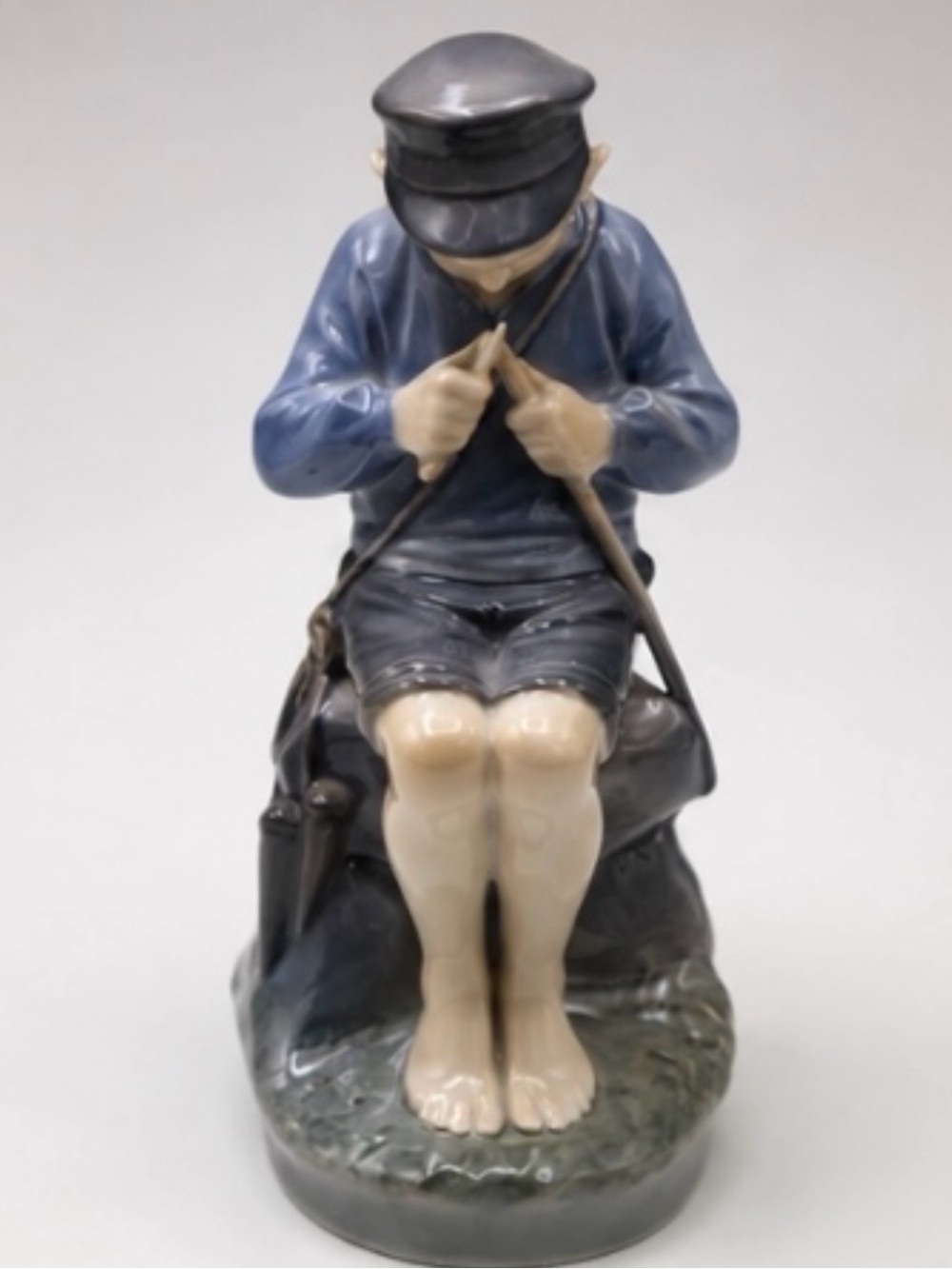 Royal Copenhagen Christian Thompsen Porcelain Figurine #905 Boy Whittling Stick